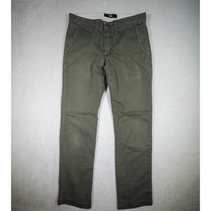 Vans Men's Chino‎ Pants Size 28 Green Khaki Straight Fit Casual Trousers